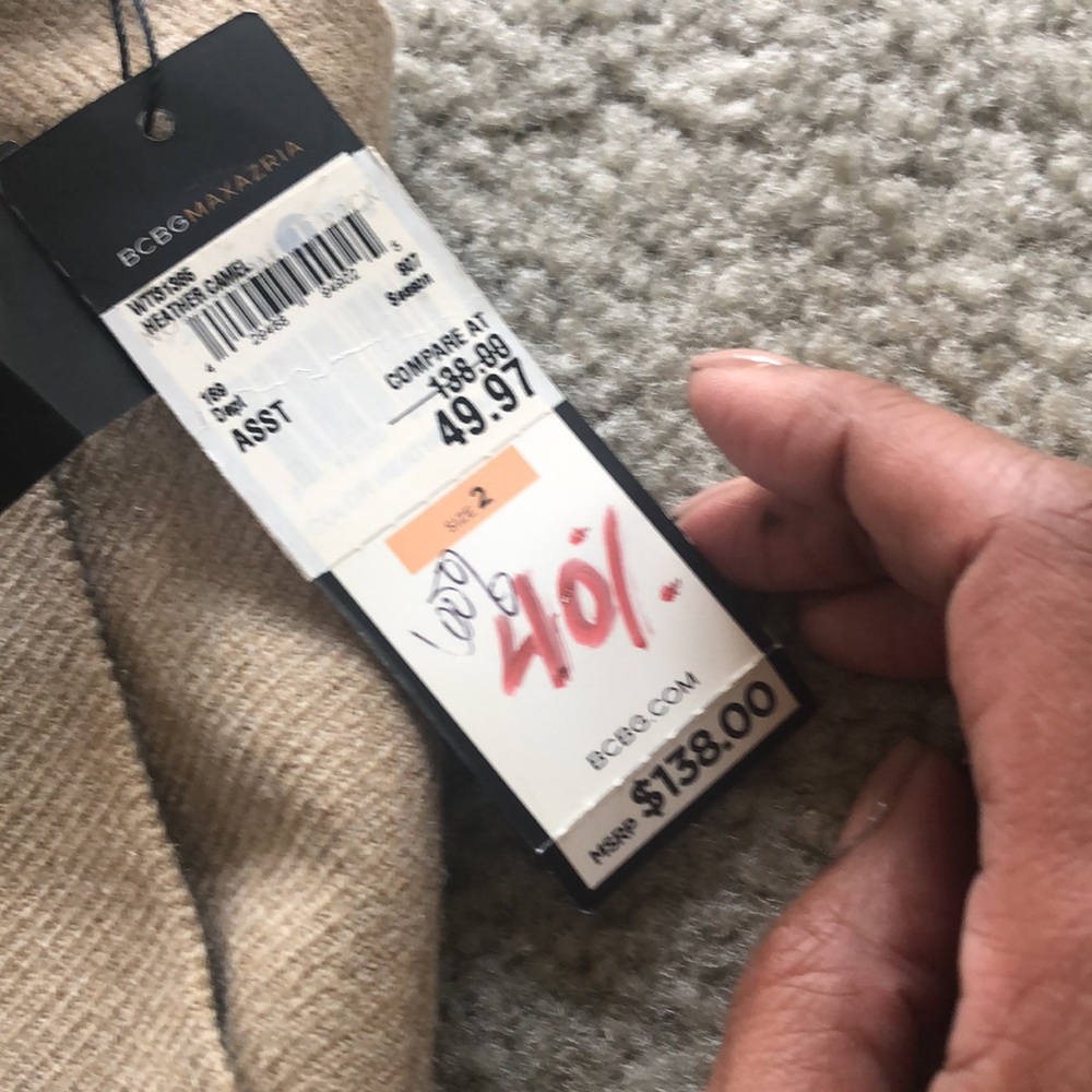 BNWT BCBGMAXAZRIA Camel Jenna Pencil Skirt - Picture 8 of 12